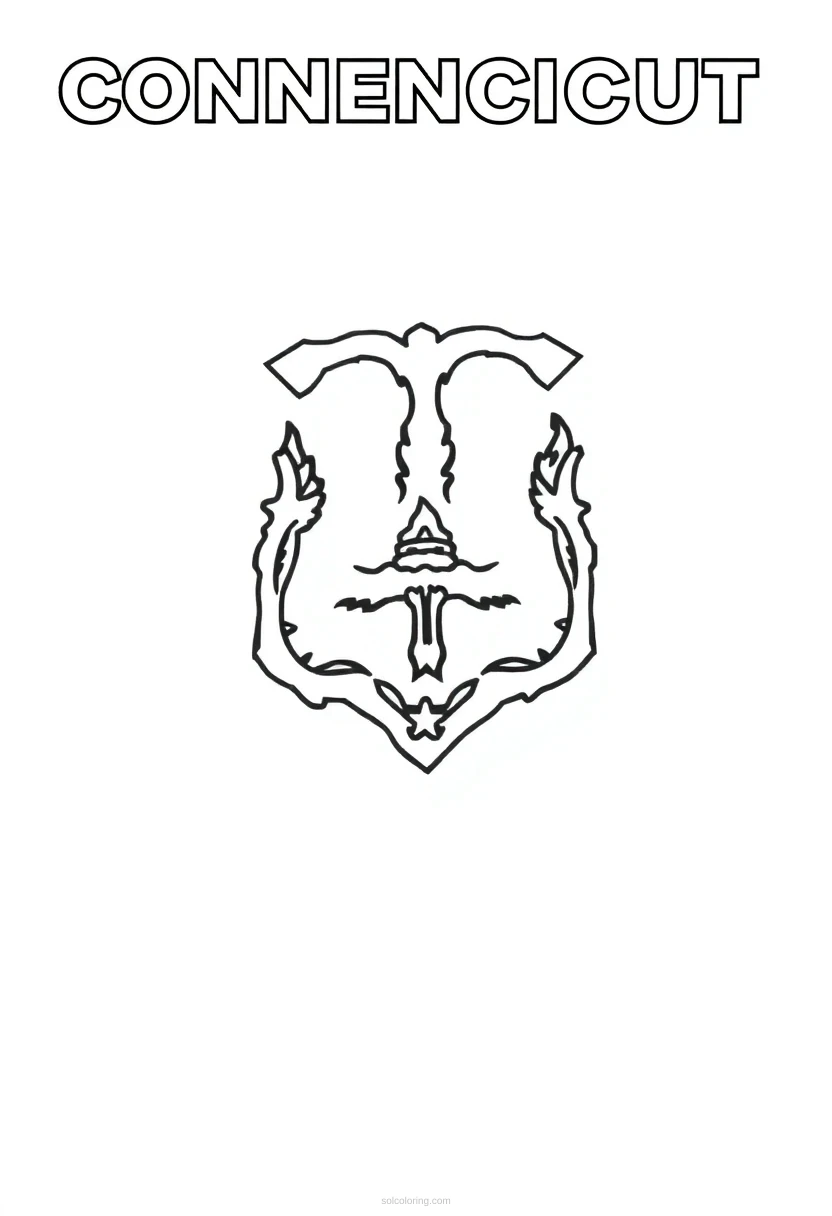 Connecticut State Flag coloring pages