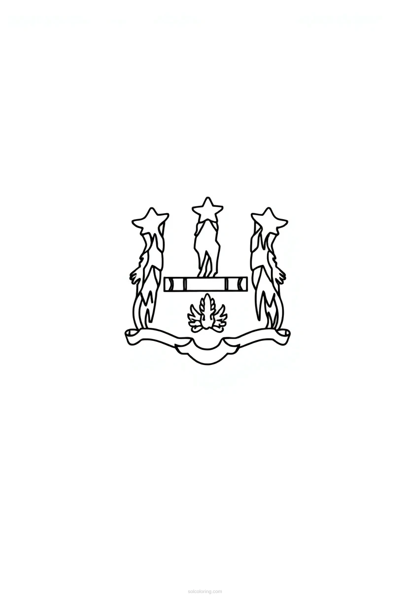 Connecticut State Flag coloring page for kids