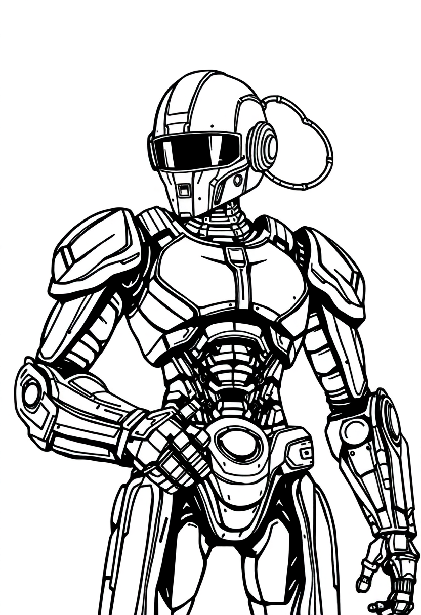 Copper Cyborg coloring pages