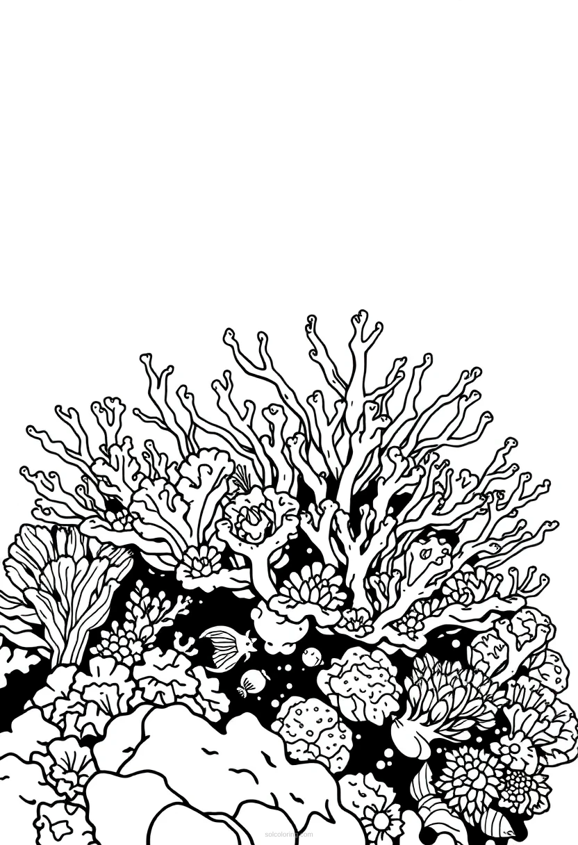 Coral Reef coloring page for kids