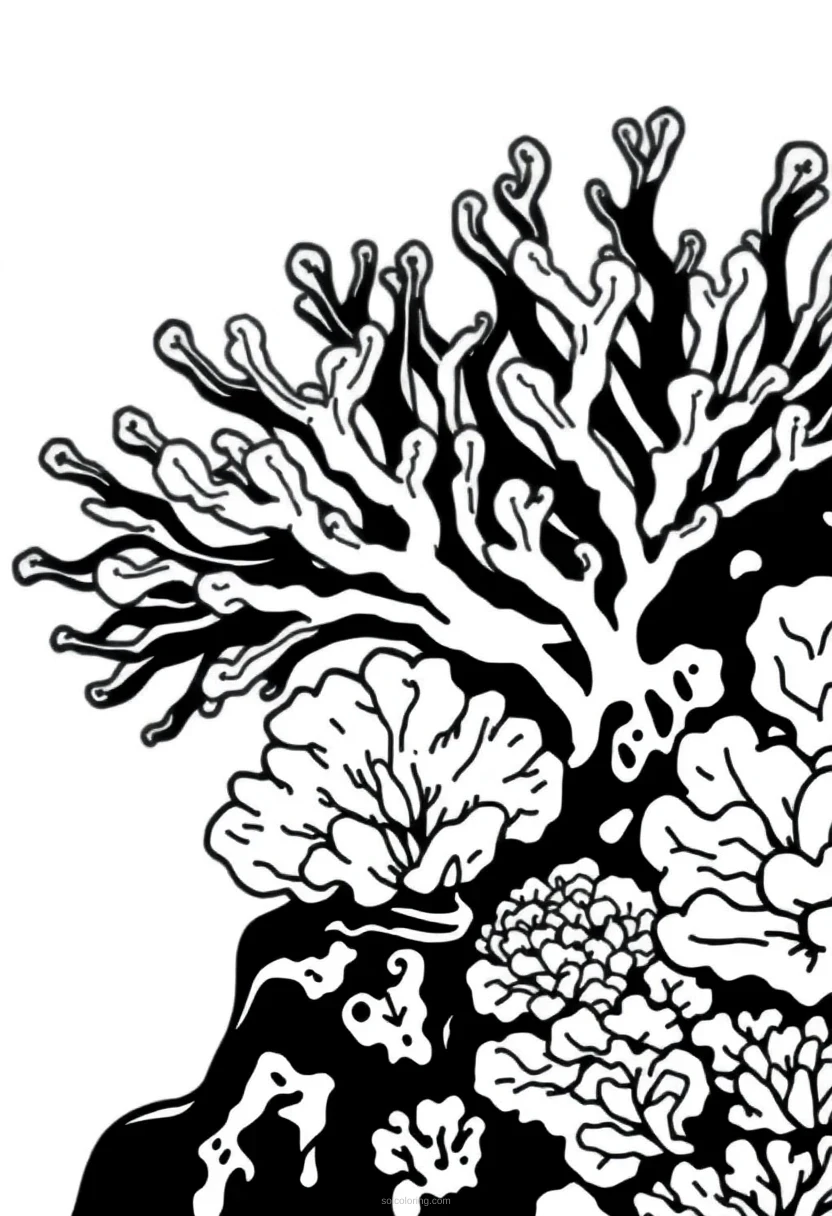 Coral Reef coloring page for kids