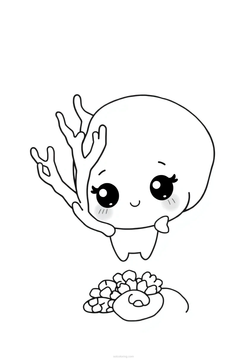 Coral Reef Mandala coloring page for kids