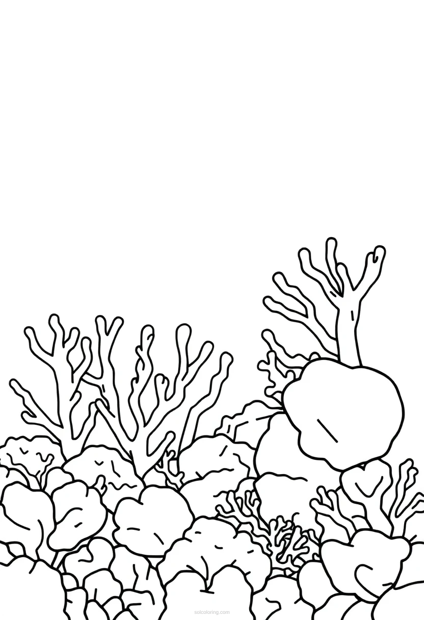 Coral Reef Mandala coloring page for kids