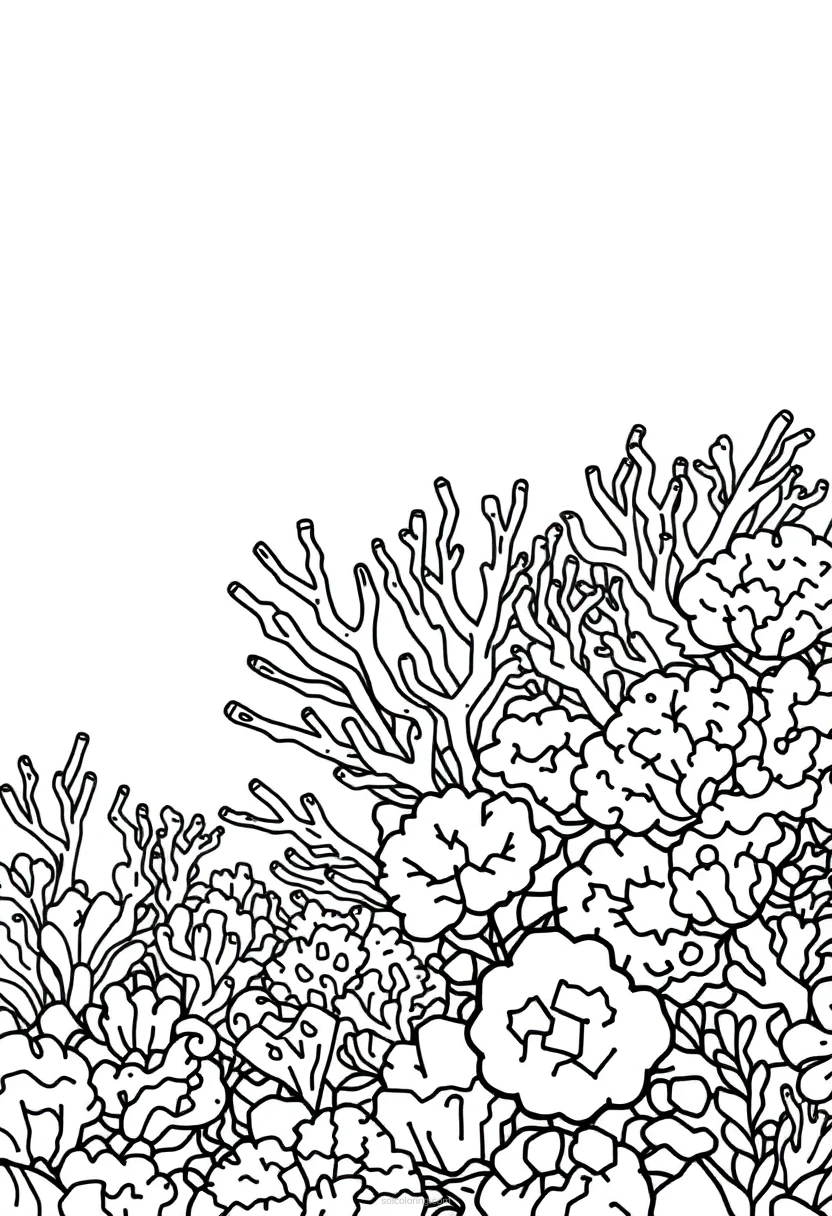 Coral Reef coloring page for kids