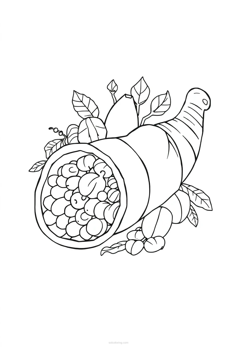 Cornucopia Horn Of Plenty coloring pages