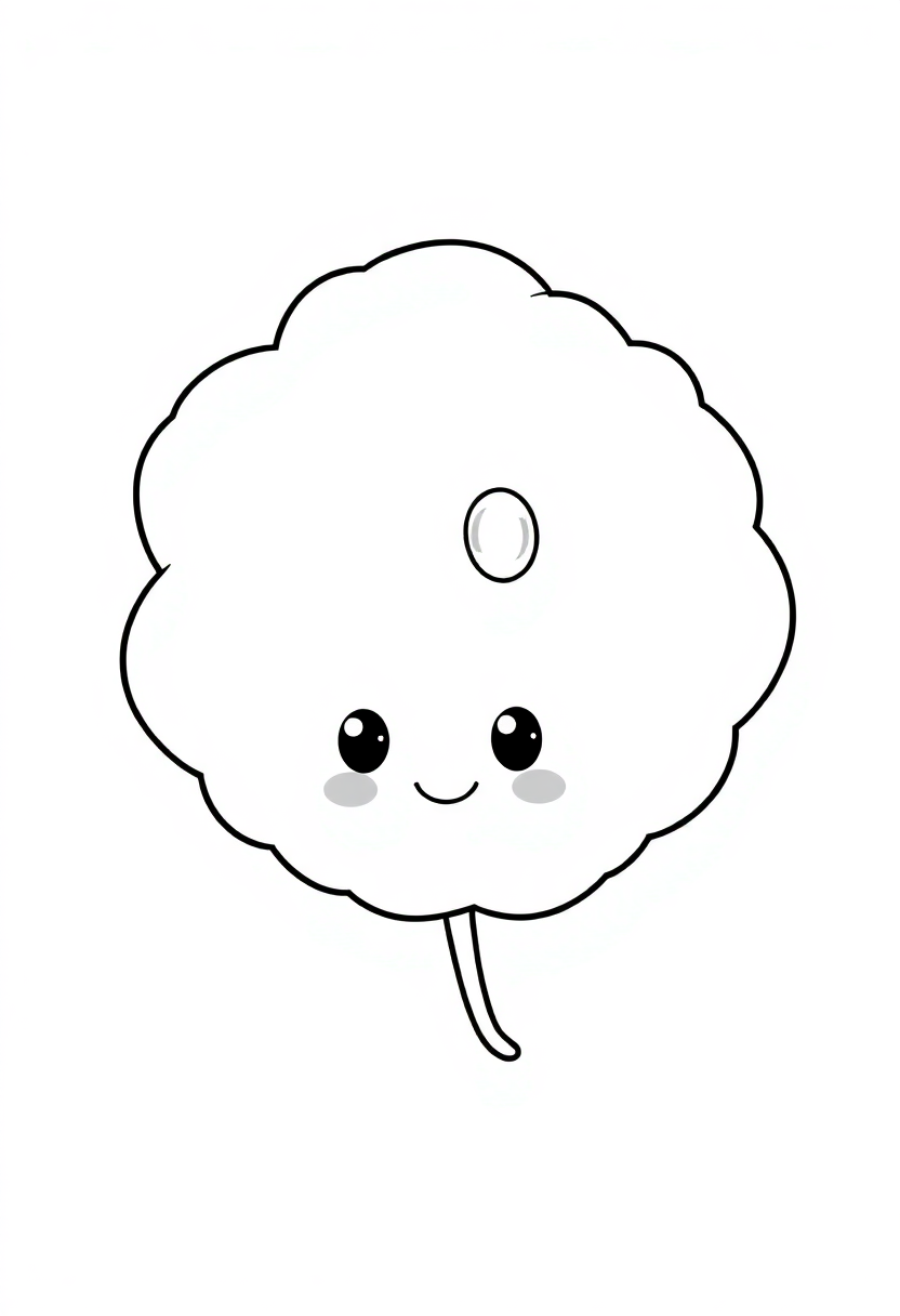 Cotton Candy coloring page, free printable