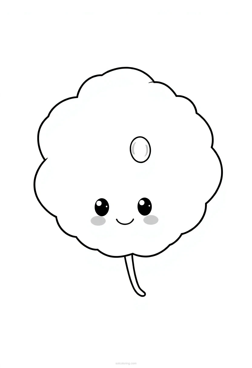 Cotton Candy coloring page for kids