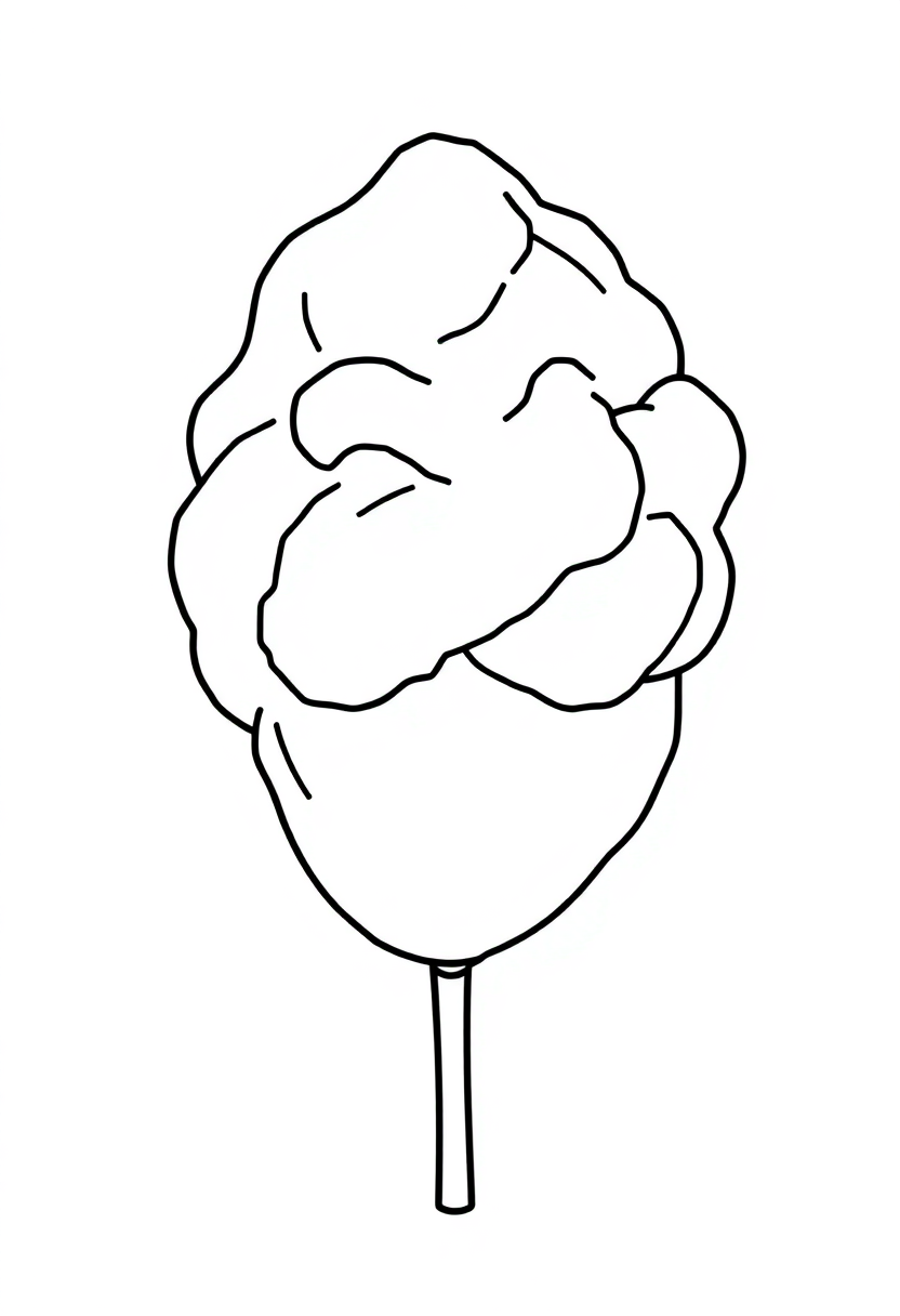 Cotton Candy coloring page, free printable