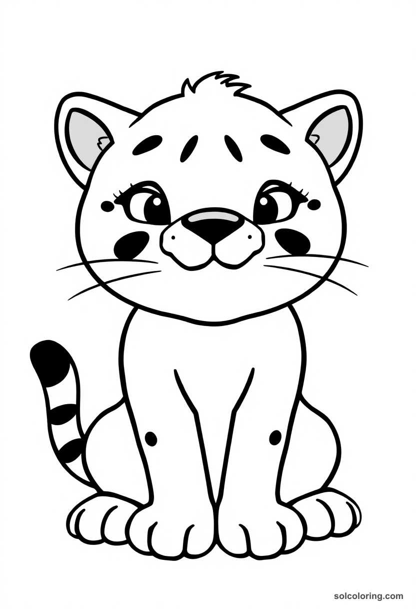Cute Cartoon Cougar