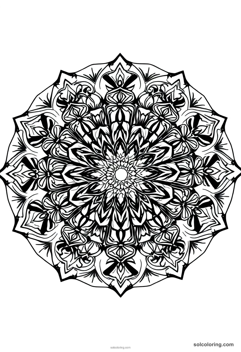 Mandala Cougar mandala coloring page for kids