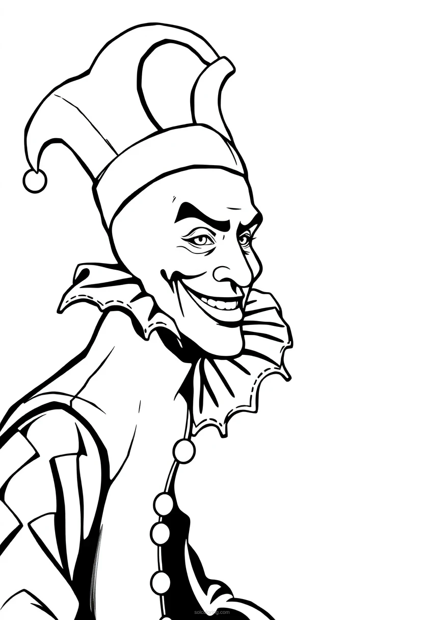 Court Jester coloring page for kids