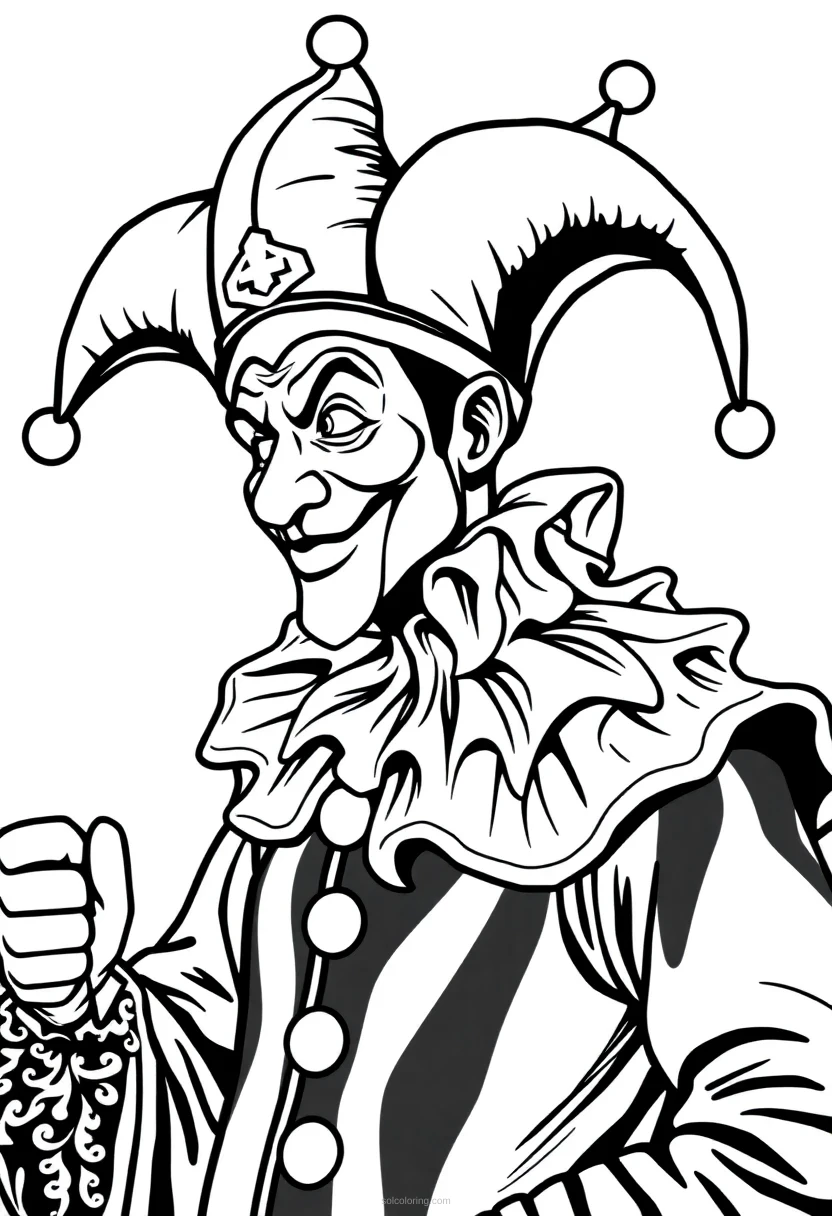 Court Jester coloring page for kids