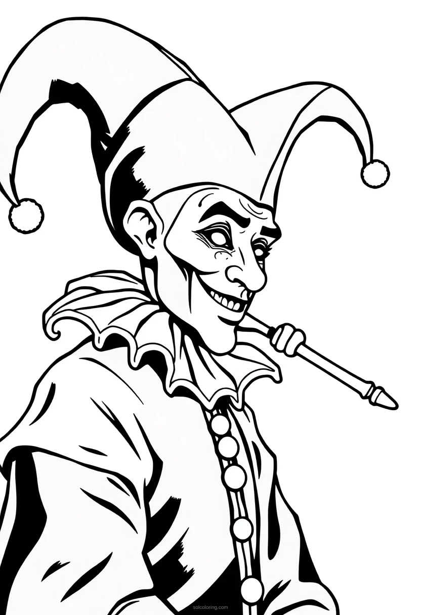 Court Jester coloring page for kids