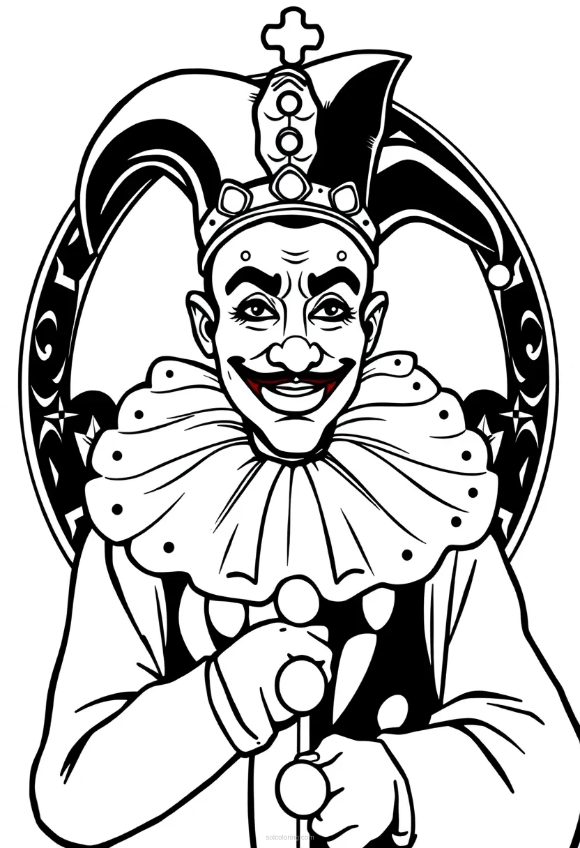Court Jester Simple coloring page for kids