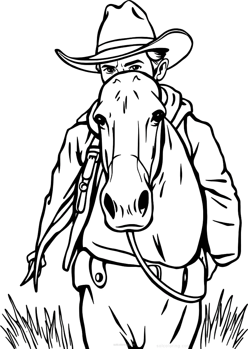 Cowboy coloring pages