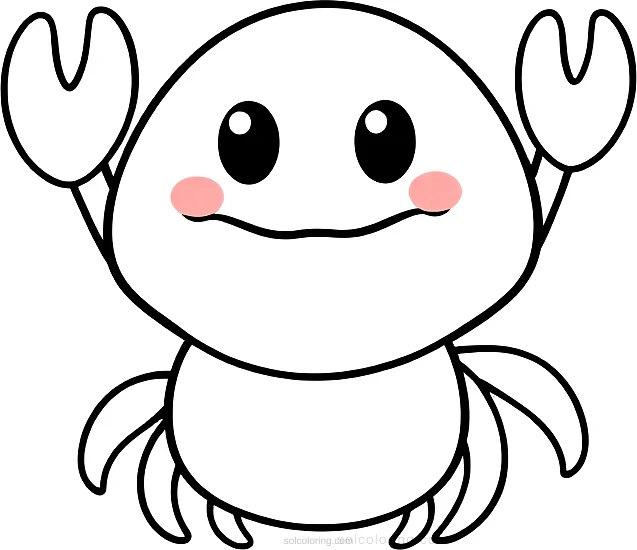 Crab coloring page for kids