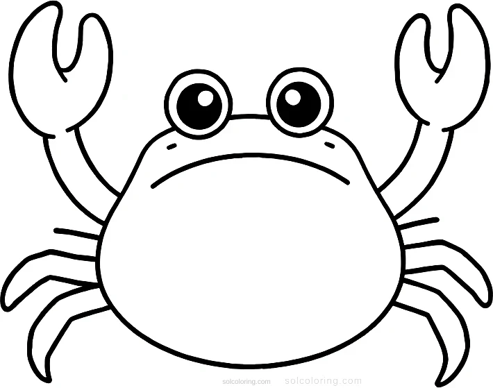 Crab coloring page for kids