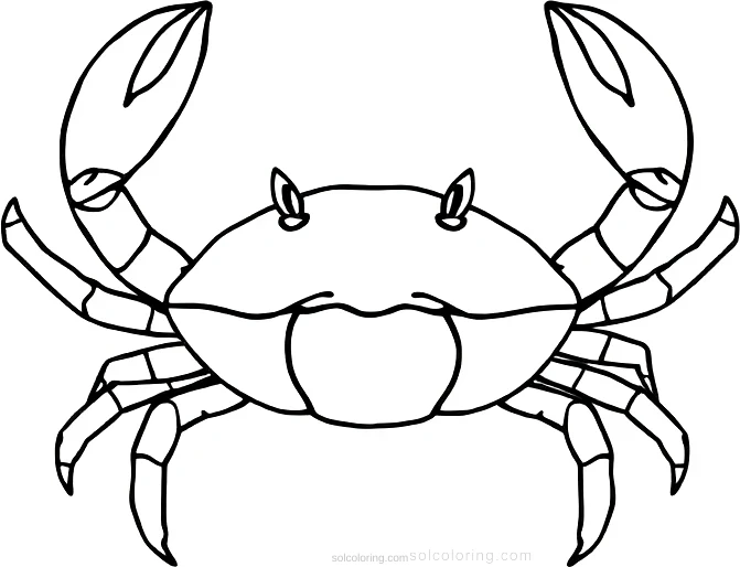 Crab coloring page for kids