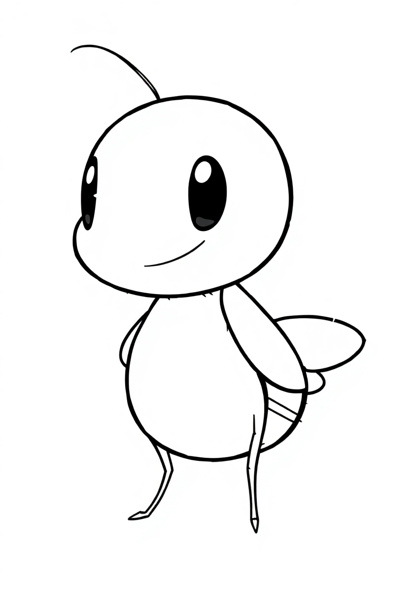 Cricket coloring page, free printable standard style for kids and adults