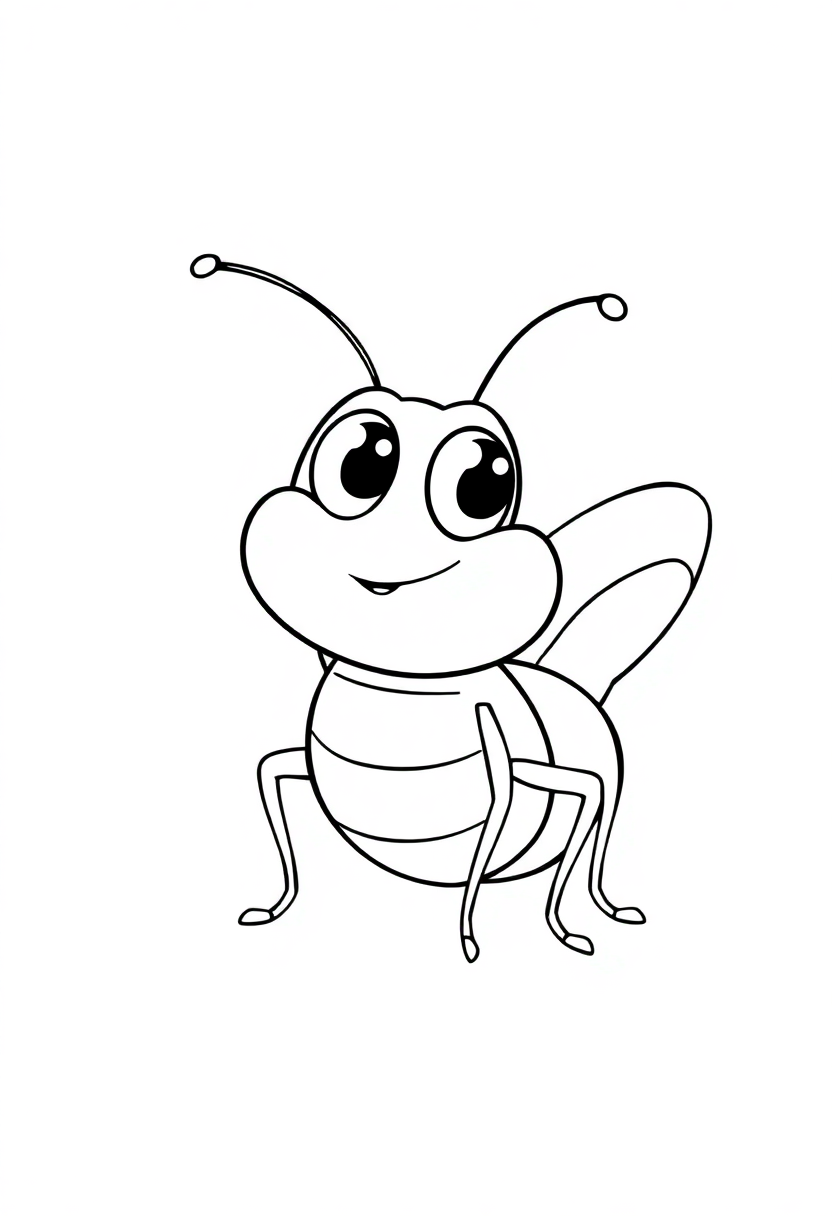 Cricket coloring page, free printable