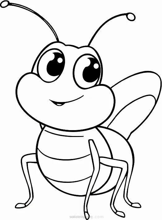 Cricket coloring page for kids