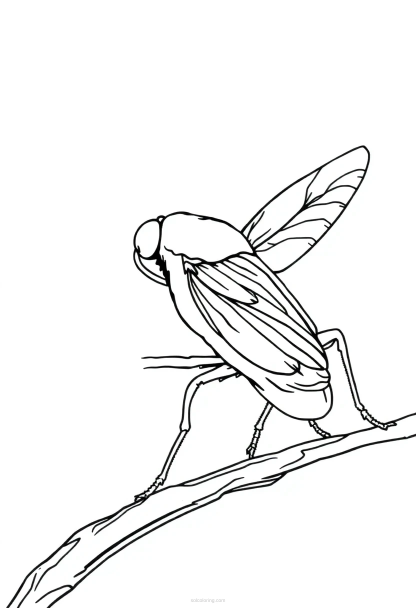 Cricket coloring page for kids