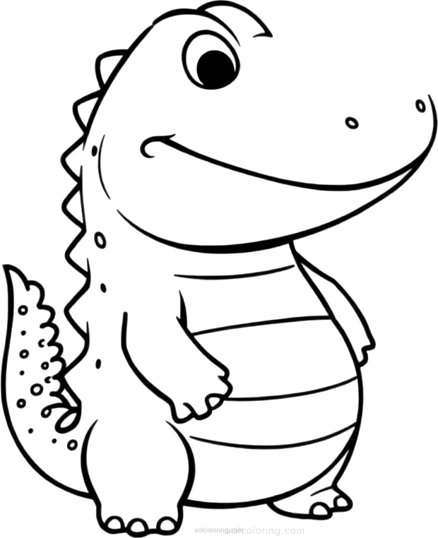 Crocodile coloring page for kids