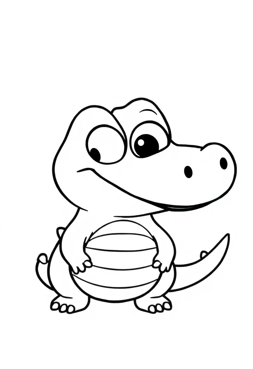 Crocodile coloring page, free printable