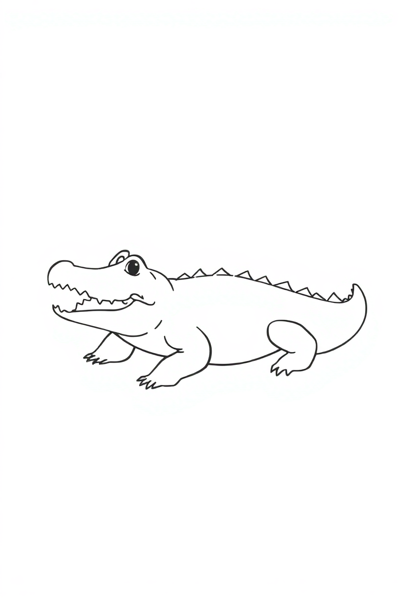 Crocodile coloring pages