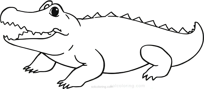 Crocodile coloring page for kids