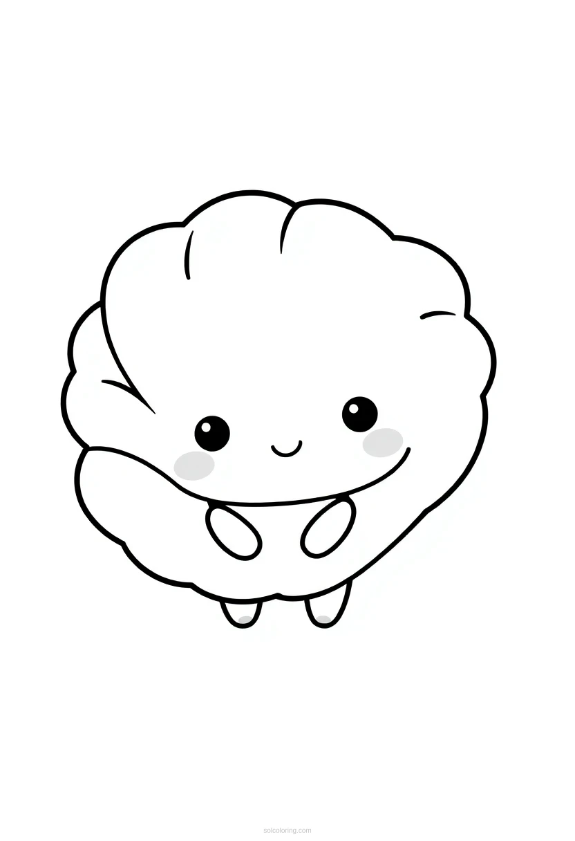 Croissant coloring page for kids