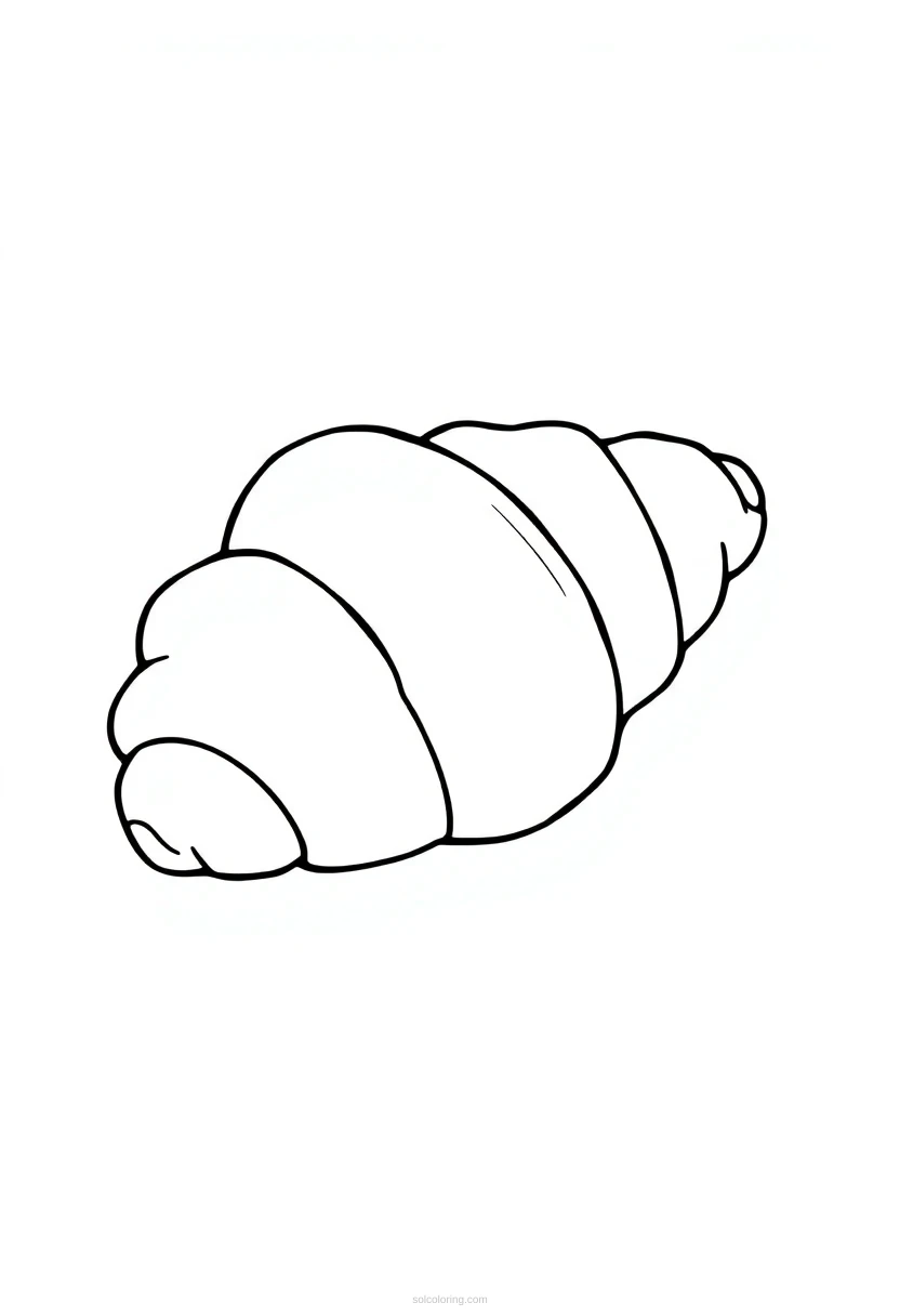 Croissant coloring page for kids