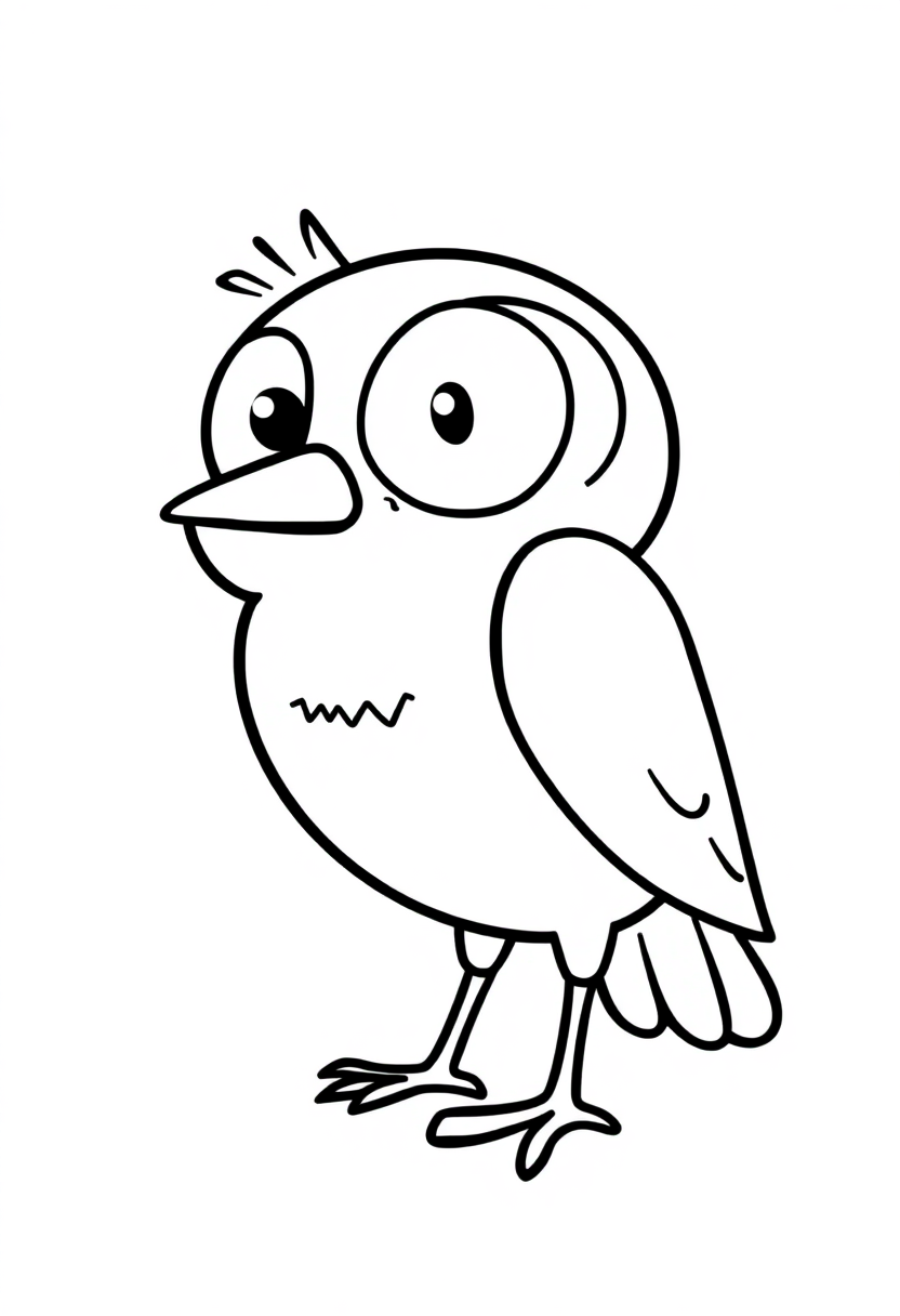 Crow coloring page, free printable