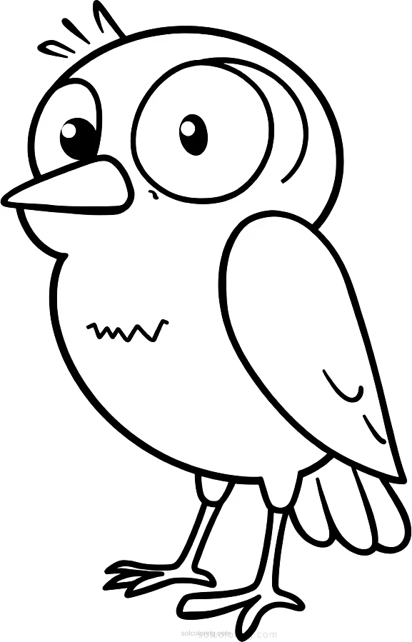 Crow coloring page for kids