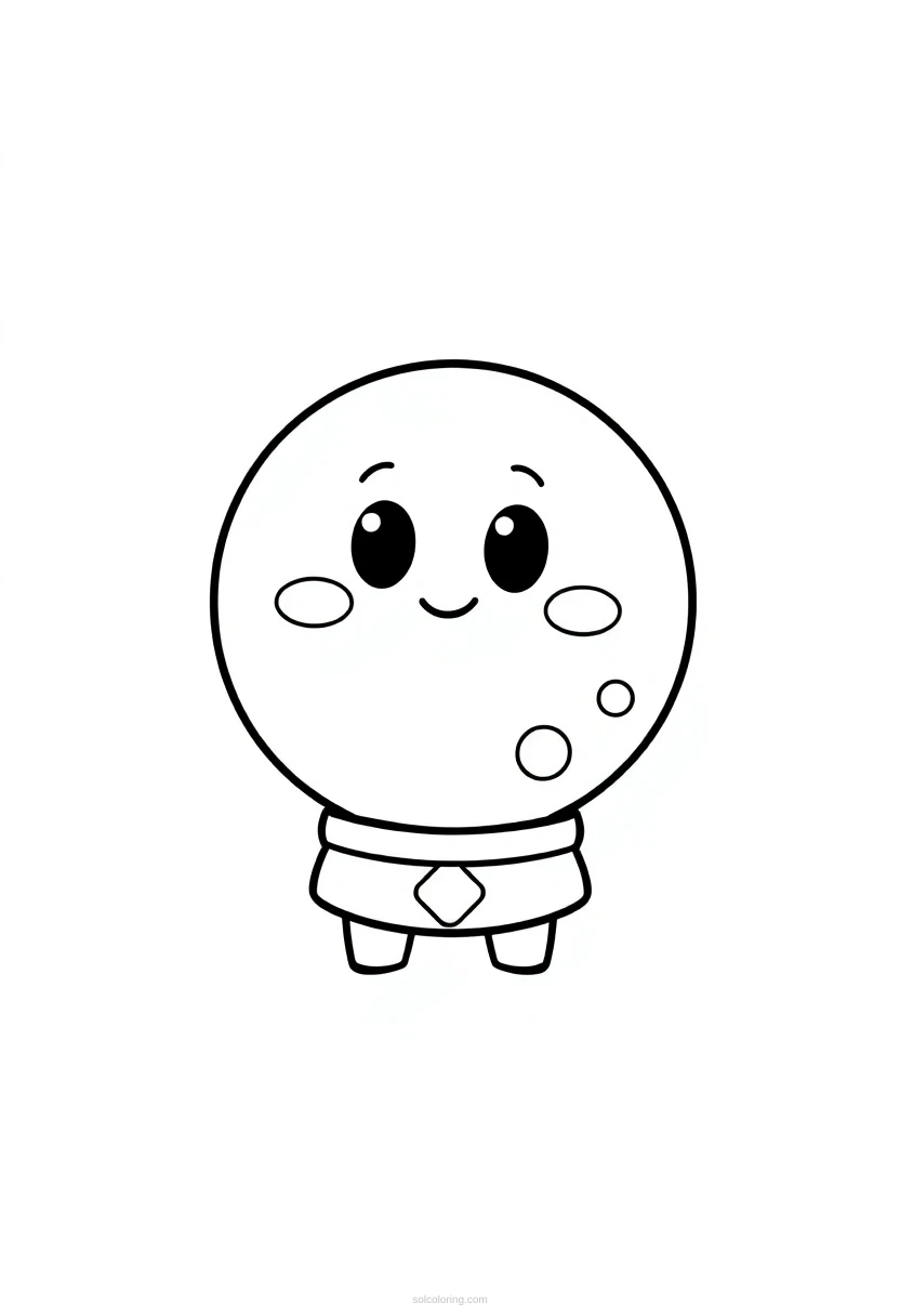 Crystal Ball coloring page for kids