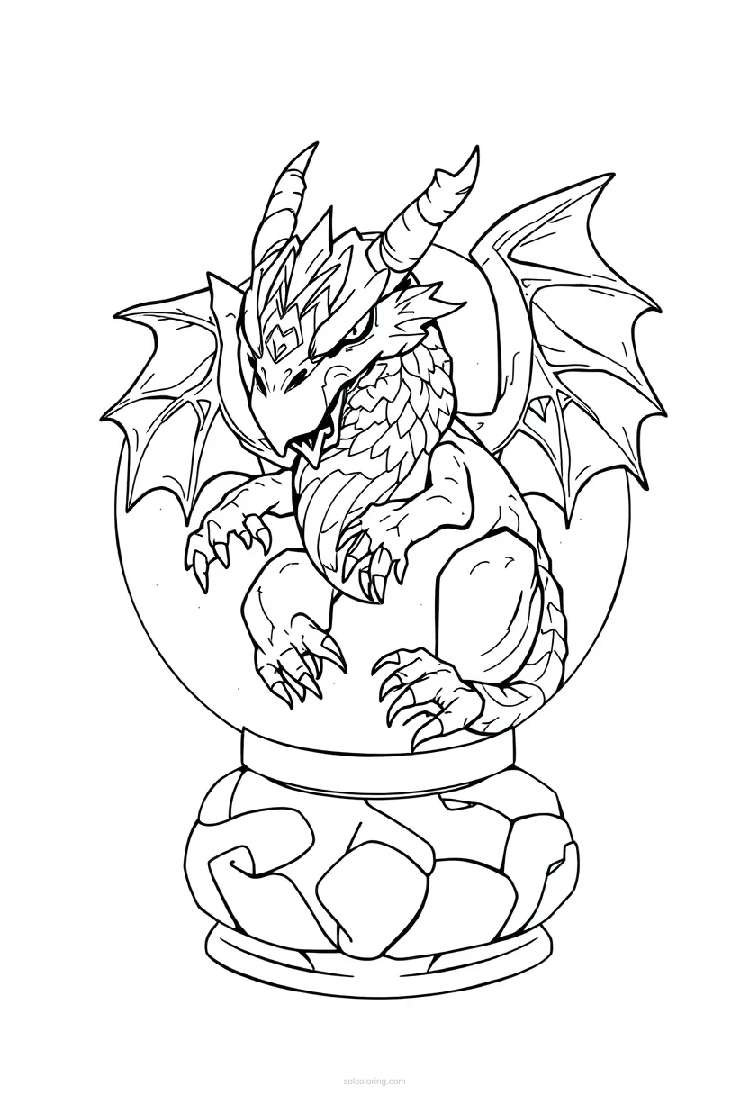 Crystal Ball coloring page for kids