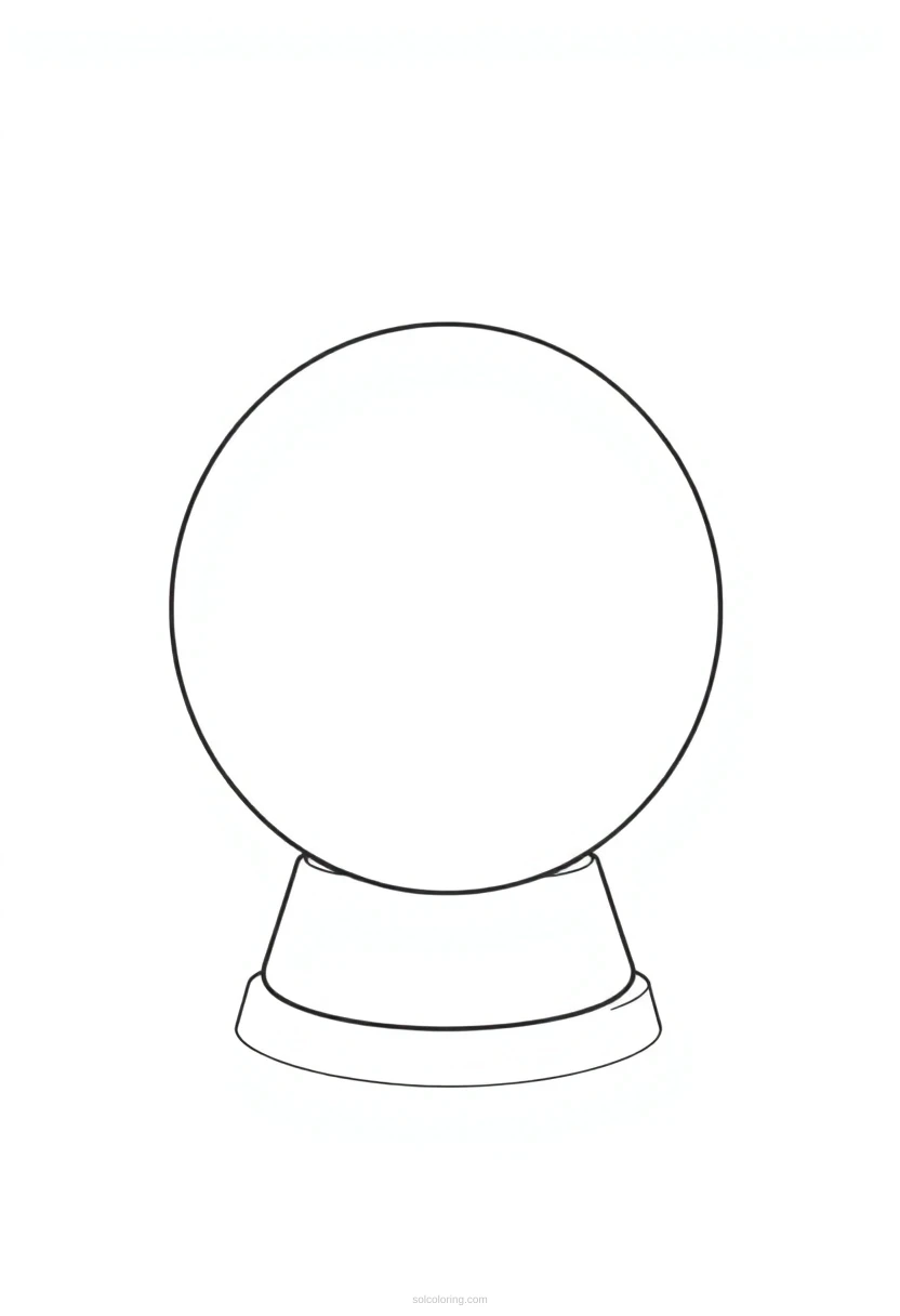 Crystal Ball coloring page for kids