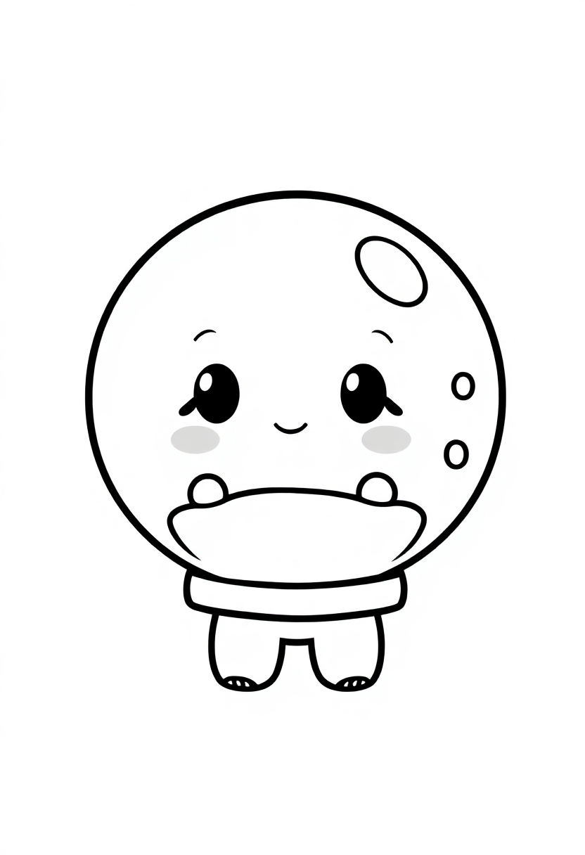 Crystal Ball coloring page, free printable