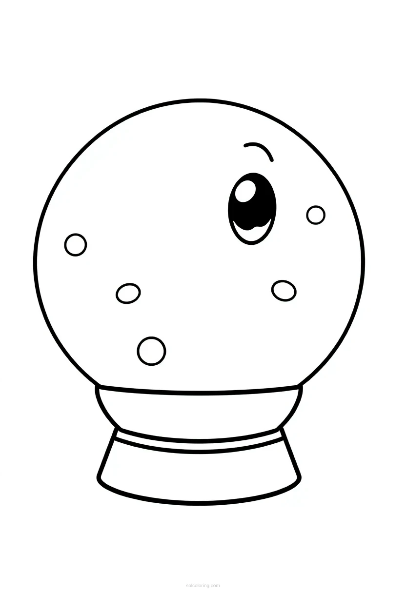 Crystal Ball coloring page for kids