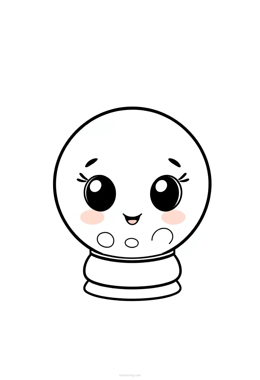 Crystal Ball coloring page for kids