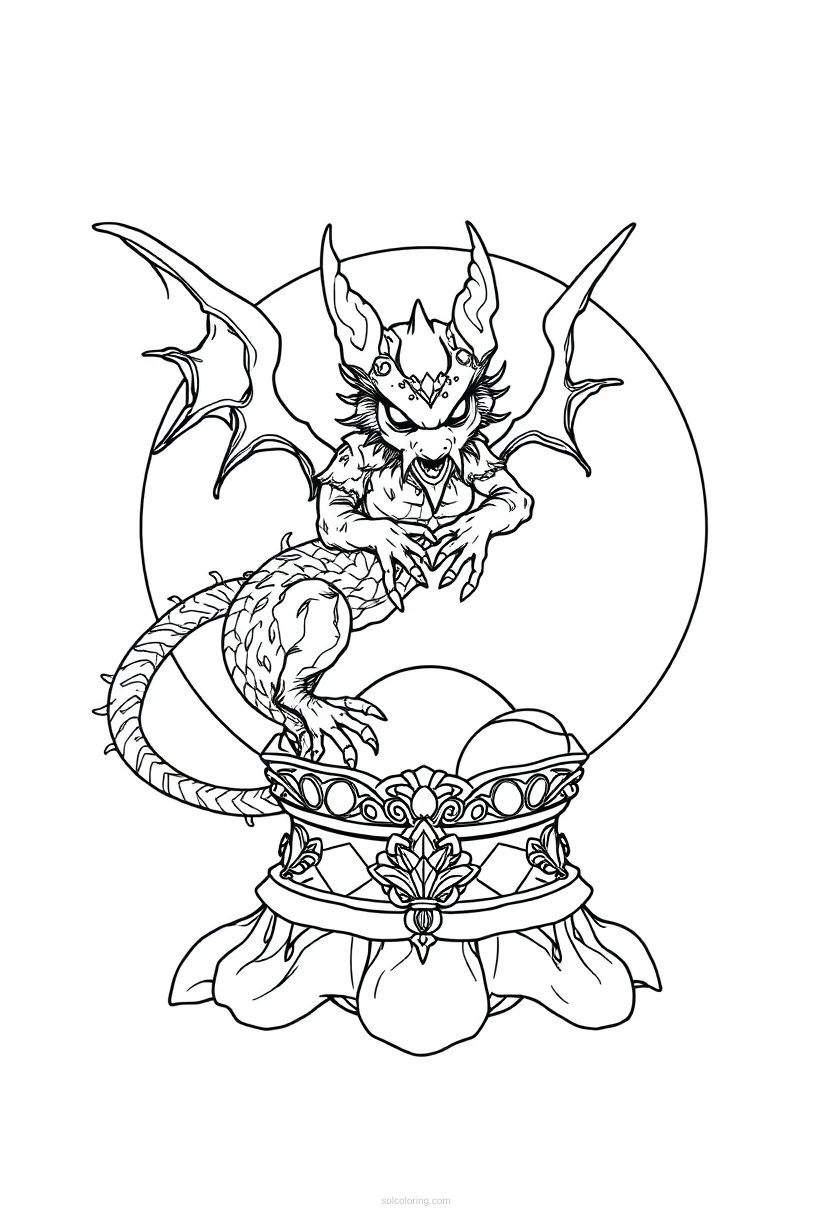 Crystal Ball coloring page for kids