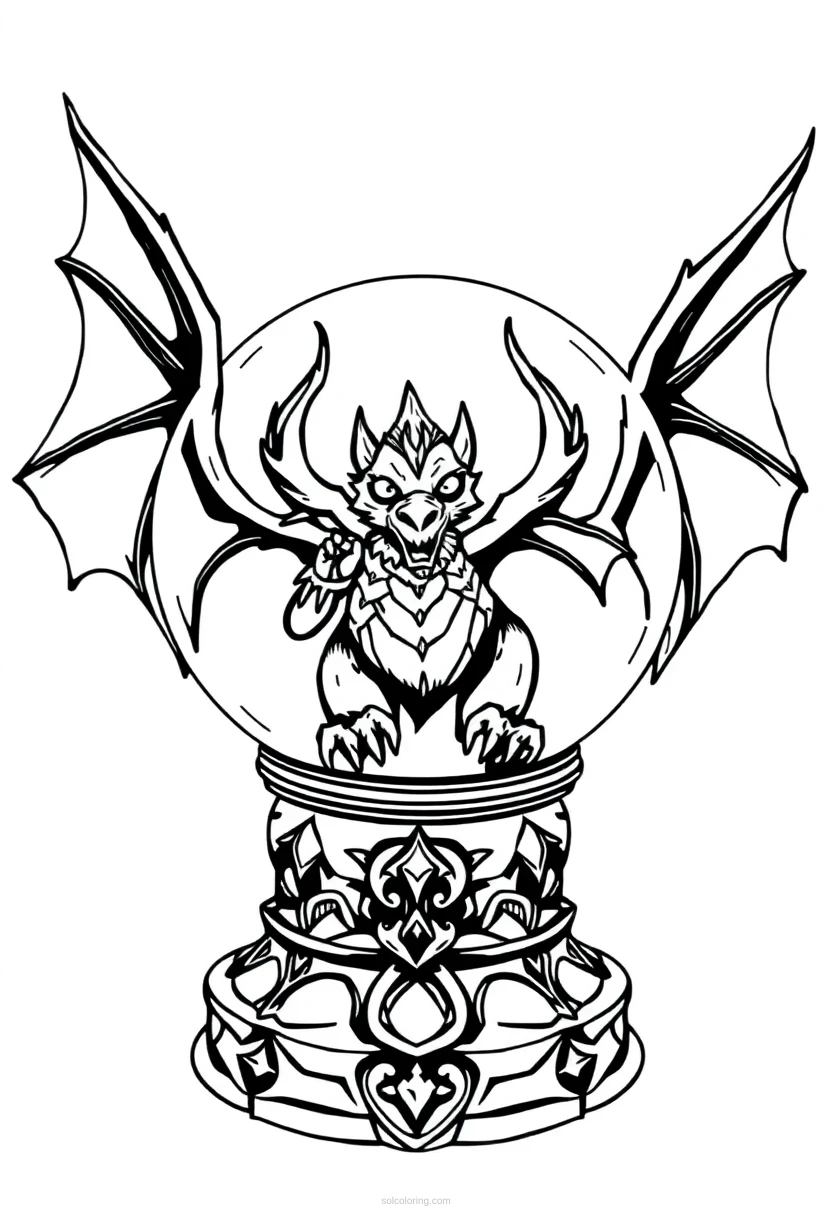 Crystal Ball coloring page for kids