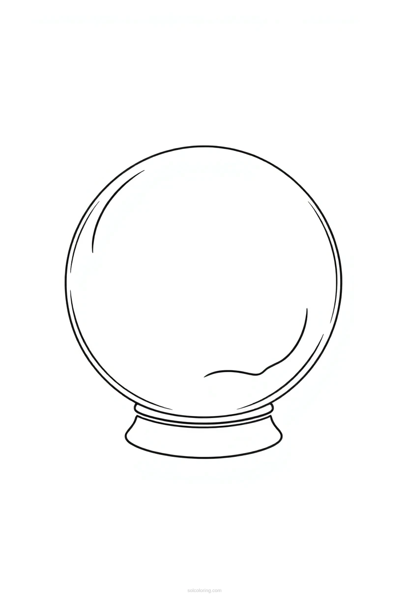 Crystal Ball coloring page for kids
