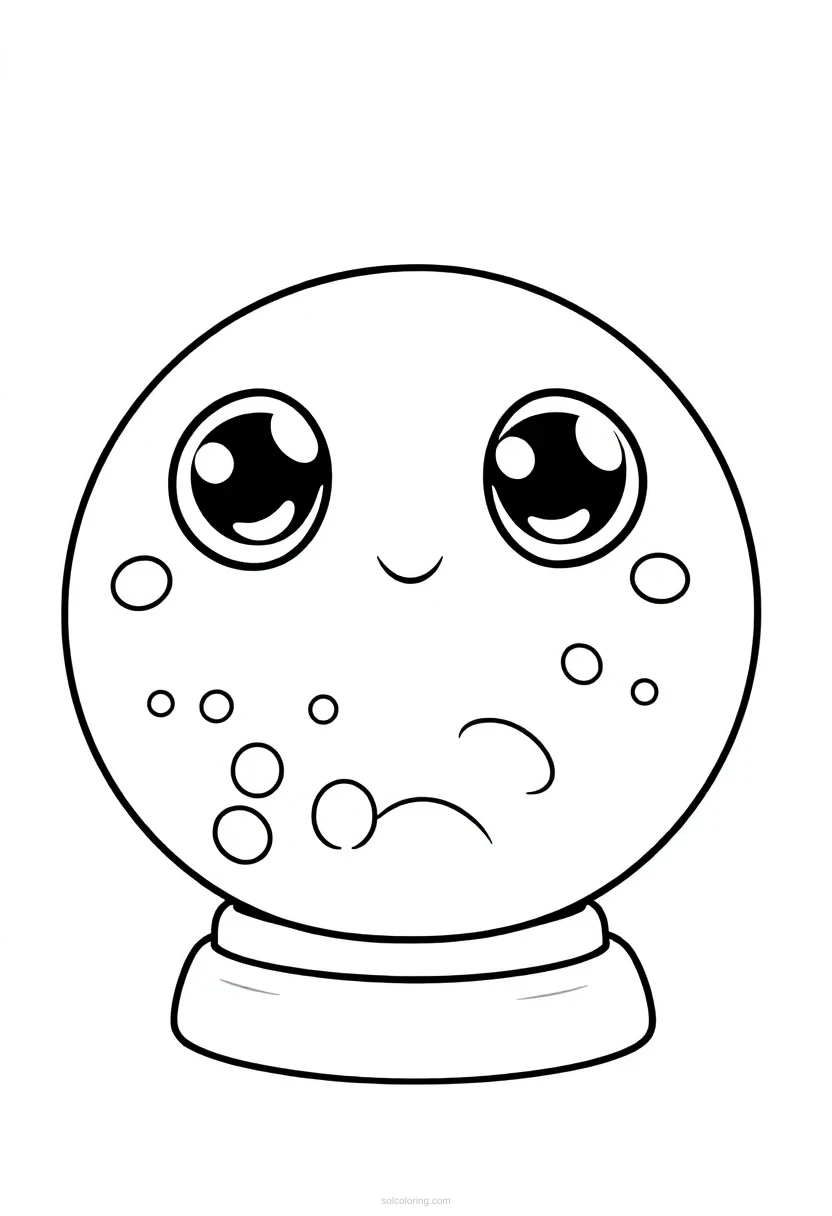 Crystal Ball coloring page for kids