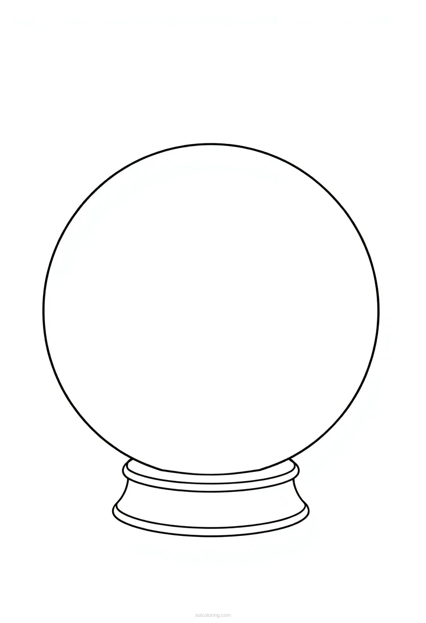 Crystal Ball coloring page for kids