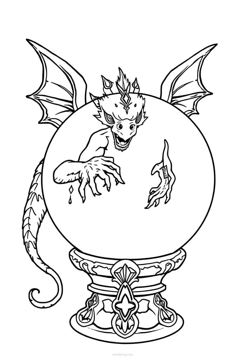 Crystal Ball coloring pages