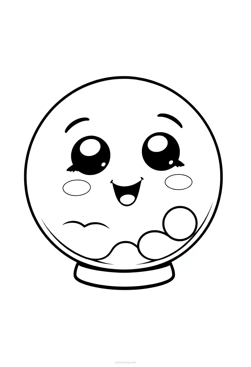 Crystal Ball coloring page for kids