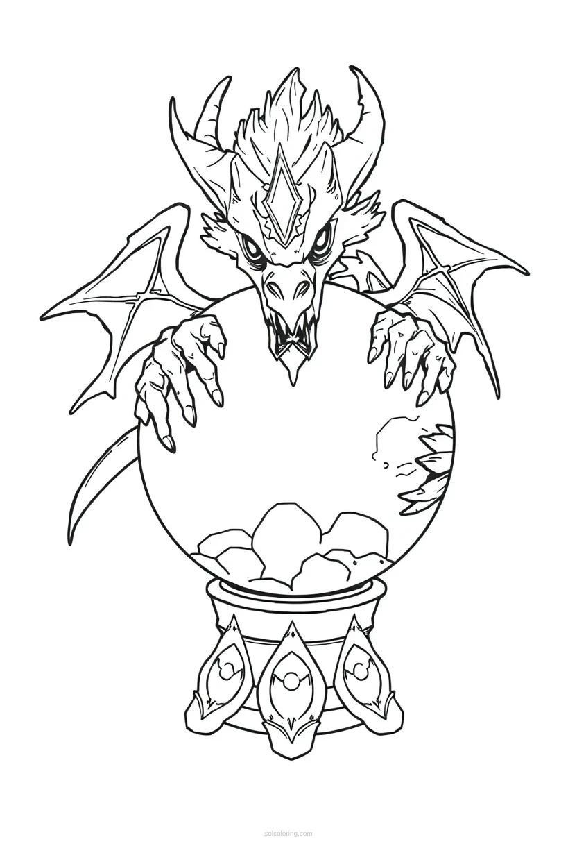 Crystal Ball coloring page for kids