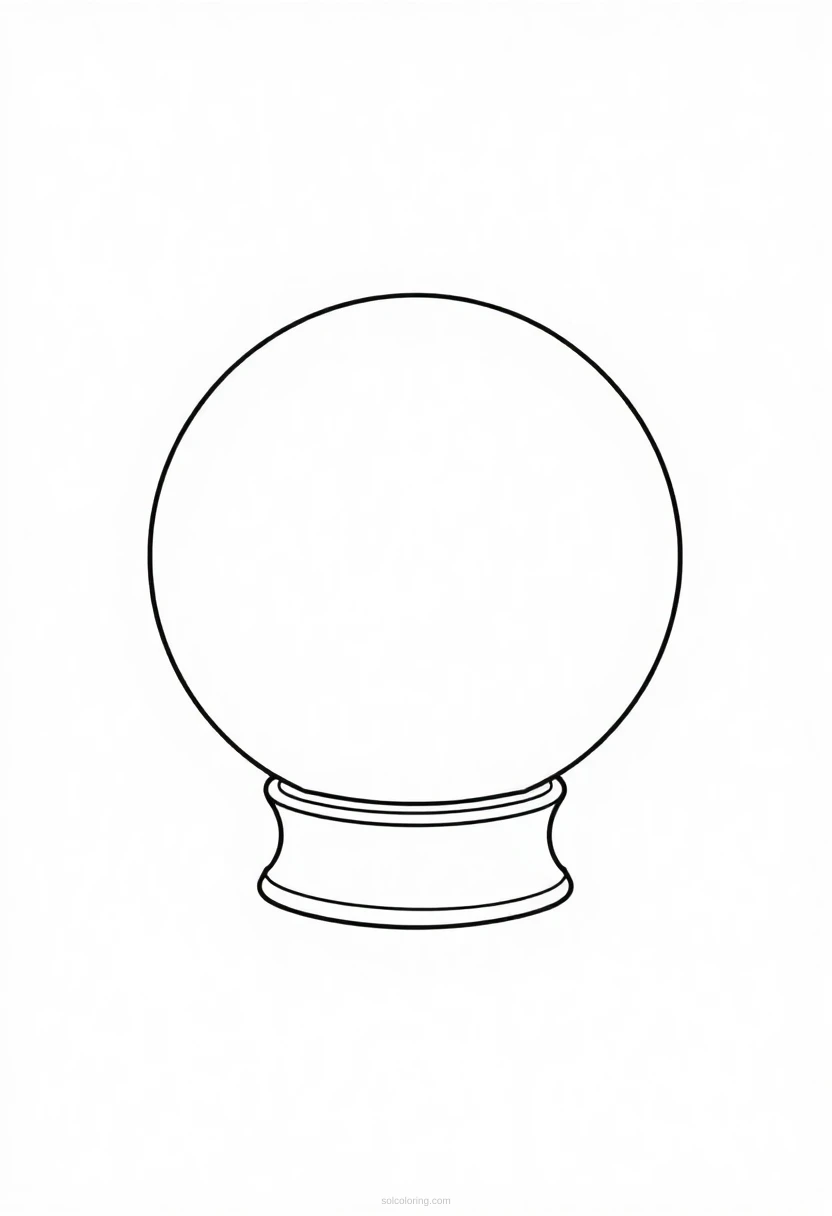 Crystal Ball coloring page for kids