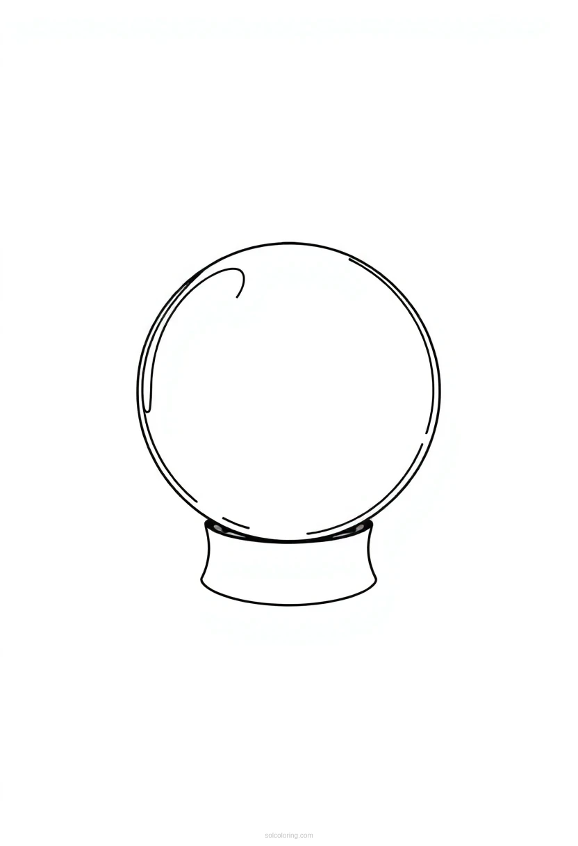 Crystal Ball coloring page for kids